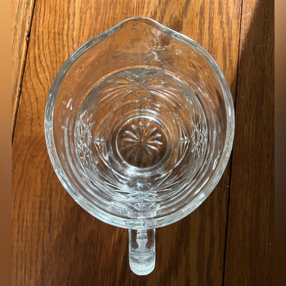 Vintage Star of David Anchor Hockey Clear Glass Mini Pint Pitcher - Picture 2 of 6